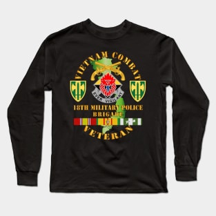 Vietnam Cbt Vet - 18th MP Bde DUI - SSI w VN SVC Long Sleeve T-Shirt